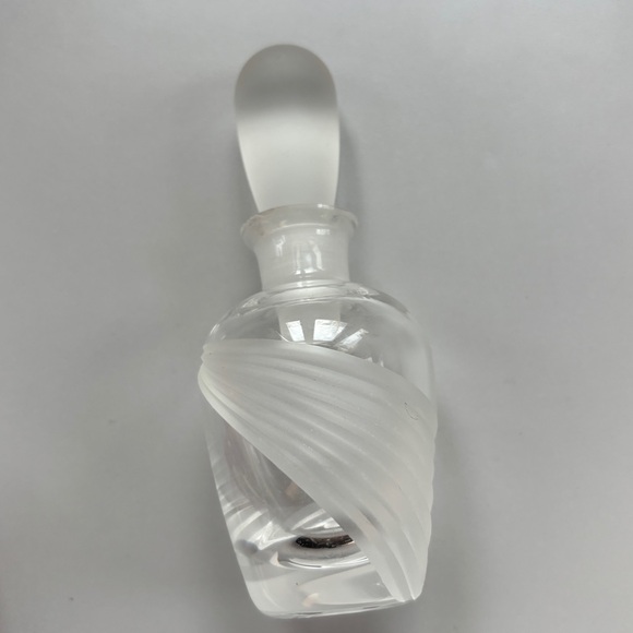 Lenox Other - VTG Lenox Windswept Crystal Perfume Bottle Lead Crystal Made in USA Frosted Clea